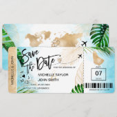 Carte de embarquement pour la carte du monde de la (Devant / Derrière)