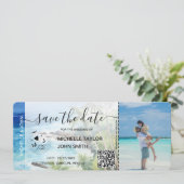 Carte de embarquement pour la plage de carte de sa (Debout devant)