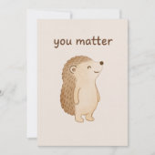Carte de encouragement au hérisson Vous Comptez (Devant)
