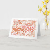 Carte de encouragement Doodle Vous êtes fort (Fleur jaune)