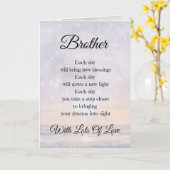 Carte de encouragement frère conception de poème (Fleur jaune)