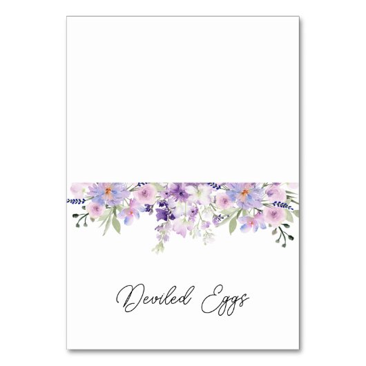 Carte de Étiquette alimentaire de buffet de fleurs (Par défaut)