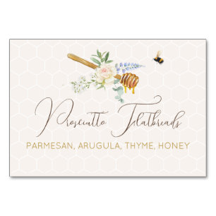 Carte de Étiquette de nourriture pour Baby shower