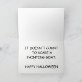 Carte de évanouissement de Halloween de chèvre (Intérieur)