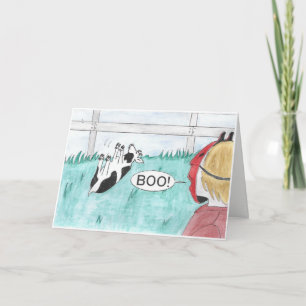 Carte de évanouissement de Halloween de chèvre