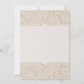 Carte de faire-part Beige Art Déco (Dos)