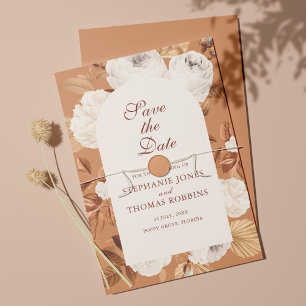 Carte de Faire-Part Bohème aux Pivoines Blanches s