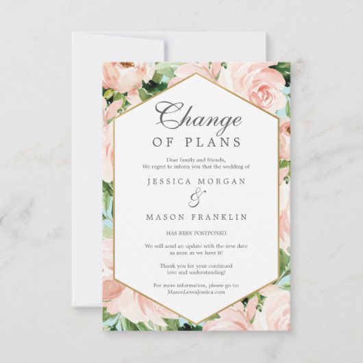 Carte de Faire-part Chic Chic Chic Change Plans (Devant)