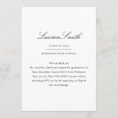 Carte de Faire-part classique moderne (Dos)