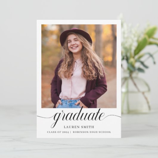 Carte de Faire-part classique moderne (Debout devant)