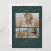 Carte de Faire-part Classy Script Graduation (Devant)