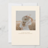 Carte de Faire-part Classy Script Graduation (Dos)