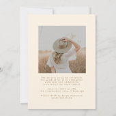 Carte de Faire-part Classy Script Graduation (Dos)