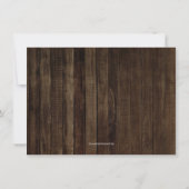 Carte de faire-part Country Rustic Boot Western (Dos)