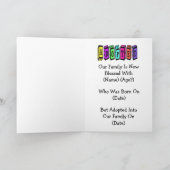 Carte de Faire-part d'adoption pour bébé du Caucas (Intérieur)