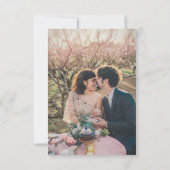 Carte de faire-part de bouquet floral en pot Mason (Dos)