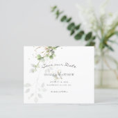 Carte de faire-part de budget aquarelle eucalyptus (Debout devant)