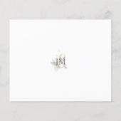 Carte de faire-part de budget aquarelle eucalyptus (Dos)