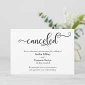 Carte de Faire-part de calligraphie Mariage annulé (Debout devant)