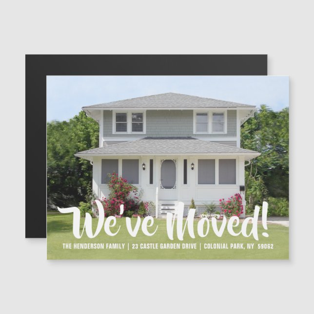 Carte de Faire-part de changement d'adresse sur ph (Devant / Derrière)