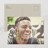 Carte de Faire-part de couleur Brown photo Grad 20 (Devant / Derrière)