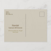 Carte de Faire-part de couleur Brown photo Grad 20 (Dos)