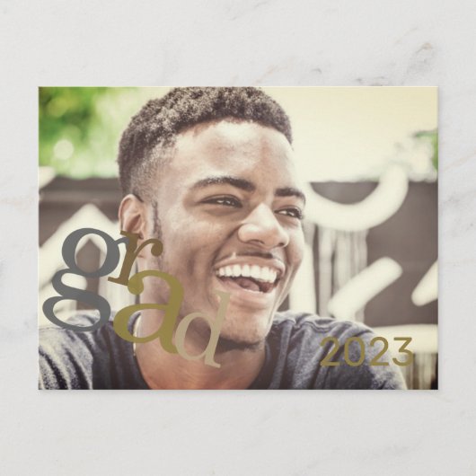 Carte de Faire-part de couleur Brown photo Grad 20 (Devant)