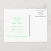 Carte de faire-part de date de Custom Hearts Lime  (Dos)