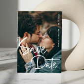 Carte de Faire-Part de Date de Mariage avec Photo 