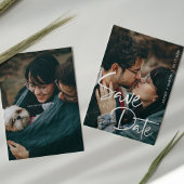 Carte de Faire-Part de Date de Mariage avec Photo 
