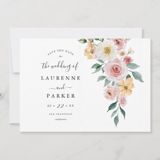 Carte de faire-part de date de mariage avec photo (Devant)