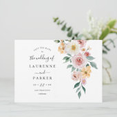 Carte de faire-part de date de mariage avec photo (Debout devant)