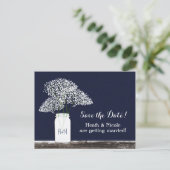 Carte de faire-part de date de mariage avec pot Ma (Debout devant)