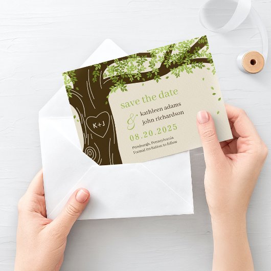 Carte de Faire-Part de Date de Mariage Érable Édit