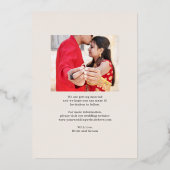 Carte de Faire-Part de Date de Trendy Arch FOIL Co (Verso)