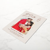 Carte de Faire-Part de Date de Trendy Arch FOIL Co (Rotation)