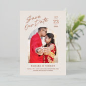 Carte de Faire-Part de Date de Trendy Arch FOIL Co (Debout devant)