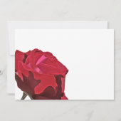 Carte de faire-part de décès à la rose rouge (Dos)