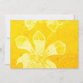 Carte de faire-part de décès à l'orchidée jaune (Dos)