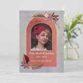 Carte de Faire-part de décès photo nécrologique (Debout devant)