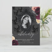 Carte de faire-part de décès pour ma jeunesse (Debout devant)