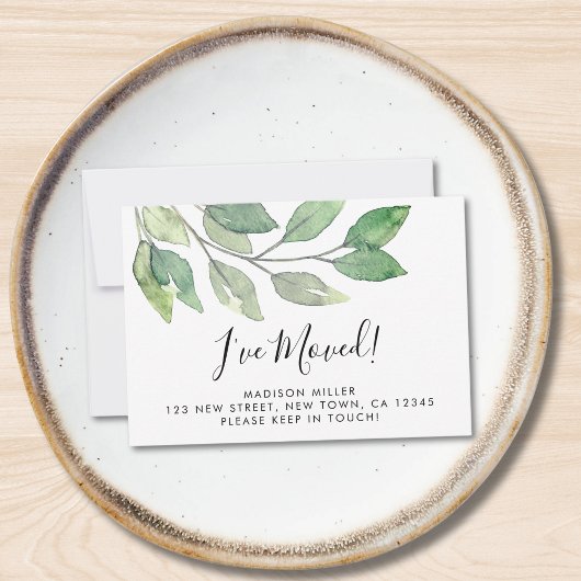 Carte de Faire-part de déménagement botanique