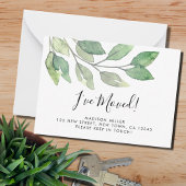 Carte de Faire-part de déménagement botanique