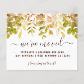 Carte de Faire-part de déménagement de l'automne d (Devant)