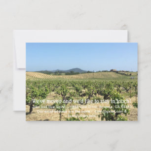 Carte de Faire-part de déménagement Pays Vin