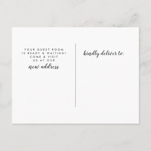 Carte de Faire-part de déplacement Cityscape de Ne (Dos)