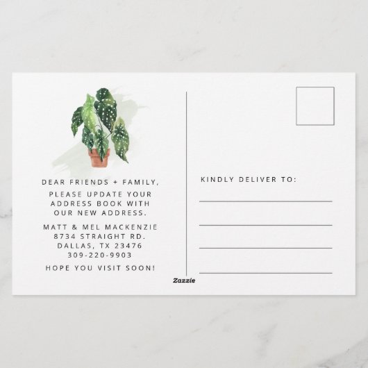 Carte de Faire-part de déplacement de changement d (Dos)