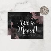 Carte de Faire-part de déplacement de changement d (Devant/Arrière en situation)