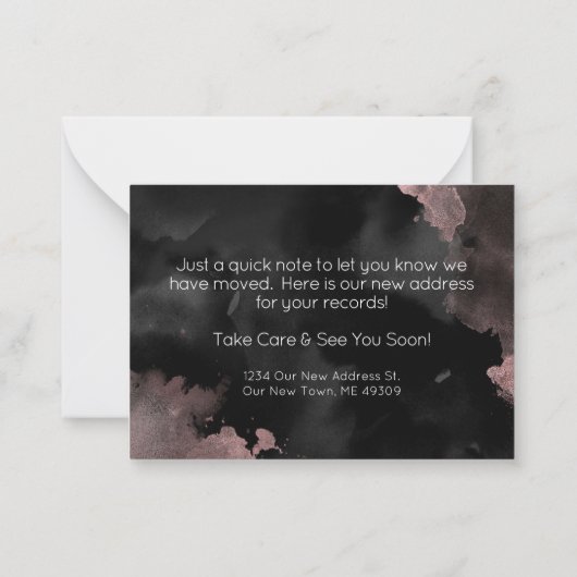 Carte de Faire-part de déplacement de changement d (Dos)