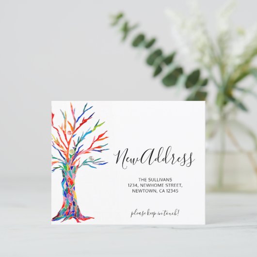 Carte de Faire-part de déplacement de l'arborescen (Debout devant)